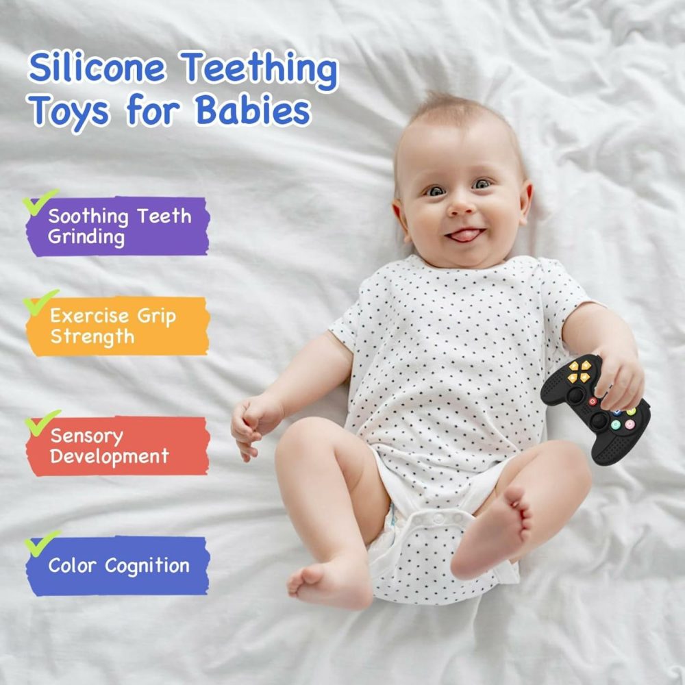 Silicone Teethers For Babies 0-6 Months  Teething Toys For Babies 6-12 Months  Baby Remote Control Toy  Infant Toys 0-3 Months  Sensory Chew Toys  Toddler Newborn Baby Girl Boy Gifts  |  Teethers All Toys Teethers