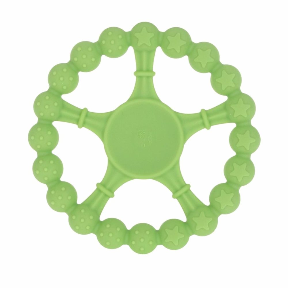 Silicone Wheel Teether – Soft  Multi-Textured Teething Relief For Babies  Easy To Grasp  Ultra-Flexible  Promotes Motor Skill Development  Bright And Engaging Design  3+M  |  Teethers All Toys Teethers