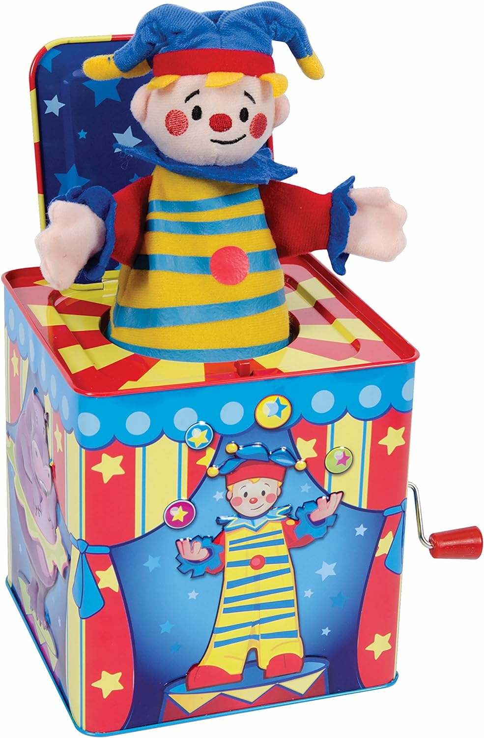 Silly Circus Jack In The Box – Classic Children’s Musical Toy – Colorful Embossed Tin Box And Friendly Plush – Age 18 Months And Up  |  Musical Toys All Toys