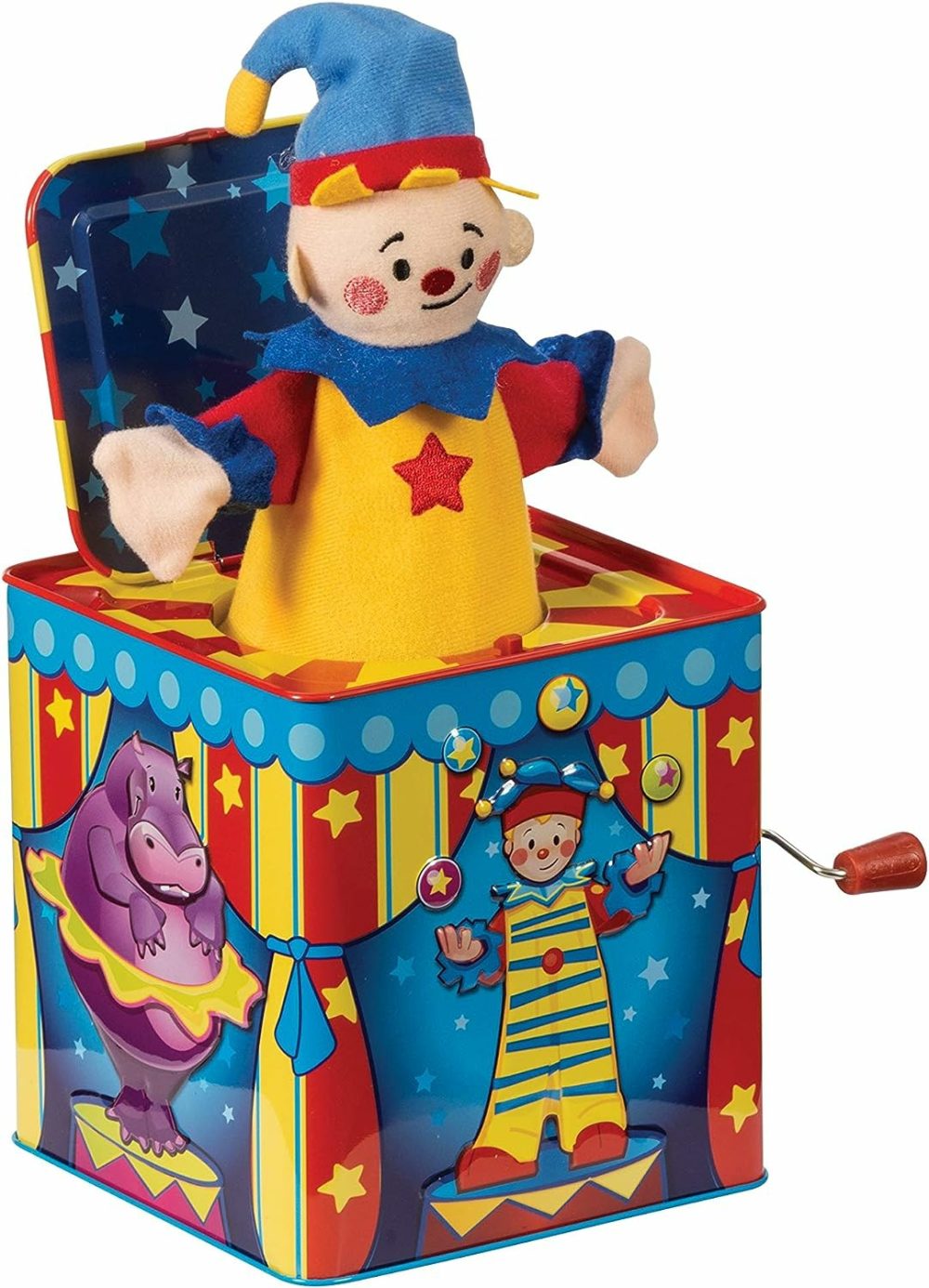 Silly Circus Jack In The Box – Classic Children’s Musical Toy – Colorful Embossed Tin Box And Friendly Plush – Age 18 Months And Up  |  Musical Toys All Toys