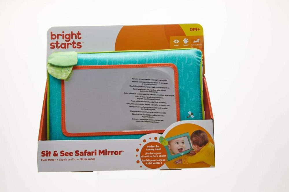 Sit And See Safari Floor Mirror Tummy Time Activity Toy  Ages Newborn +  |  Mirrors All Toys Mirrors