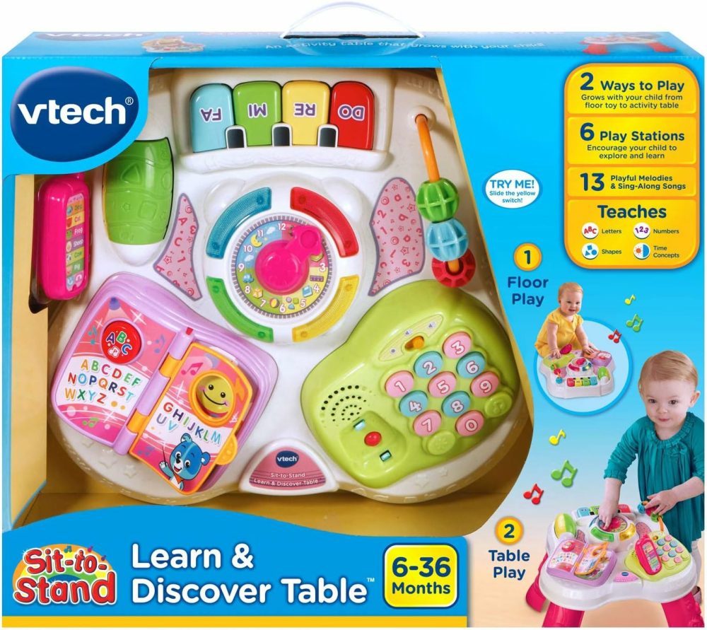 Sit-To-Stand Learn And Discover Table  Pink  |  Electronic Early Development Toys All Toys Electronic Early Development Toys