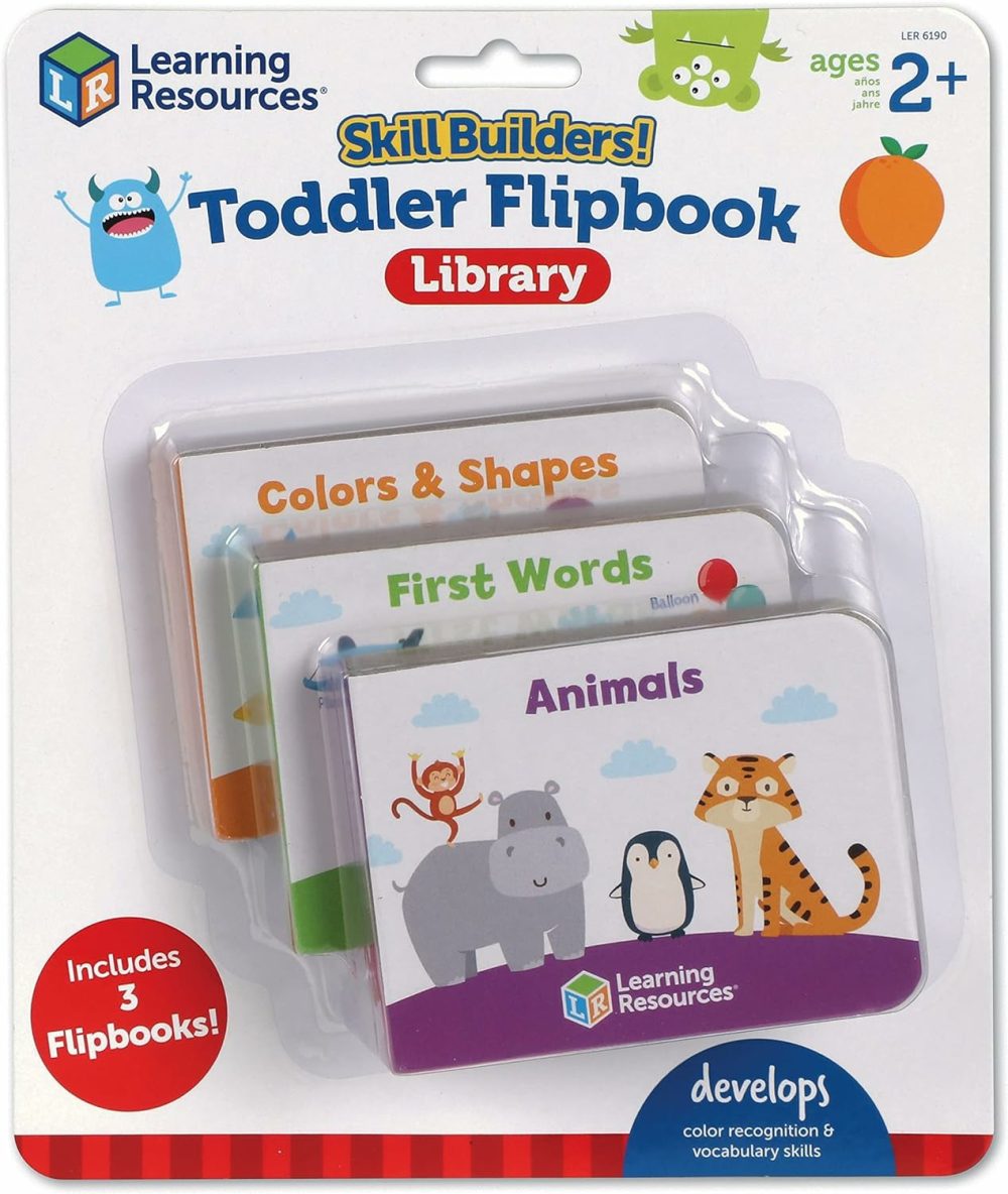 Skill Builders! Toddler Flipbook Library  3 Pieces  Ages 2+  Educational Toys  Alphabet Learning  Toddler Learning Books  Toddler Activity Book,Back To School  |  Sorting & Stacking Toys All Toys Sorting & Stacking Toys