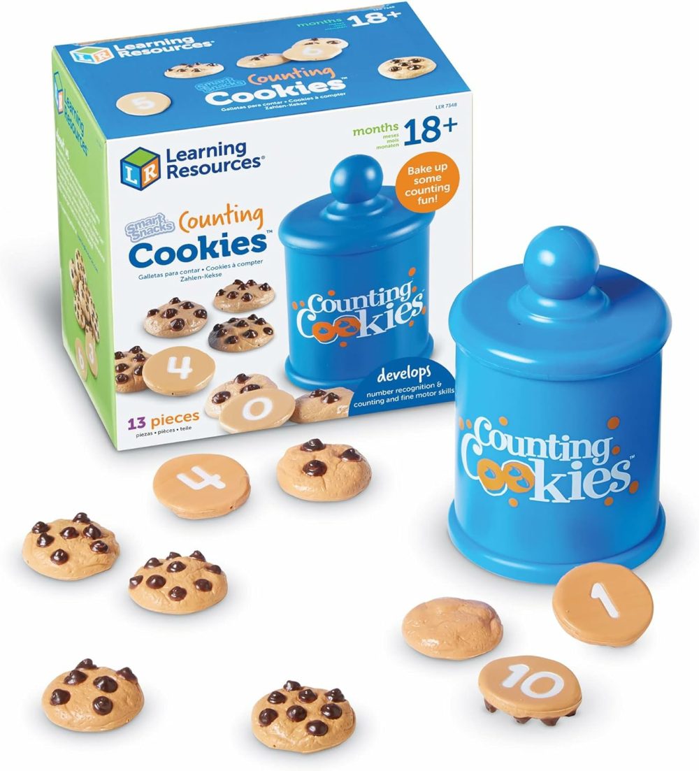 Smart Counting Cookies – 13 Pieces  Ages 18+ Months Toddler Counting & Sorting Skills  Toddler Math Learning Toys  Play Food For Toddlers  Chocolate Chip Cookies  |  Sorting & Stacking Toys All Toys Sorting & Stacking Toys