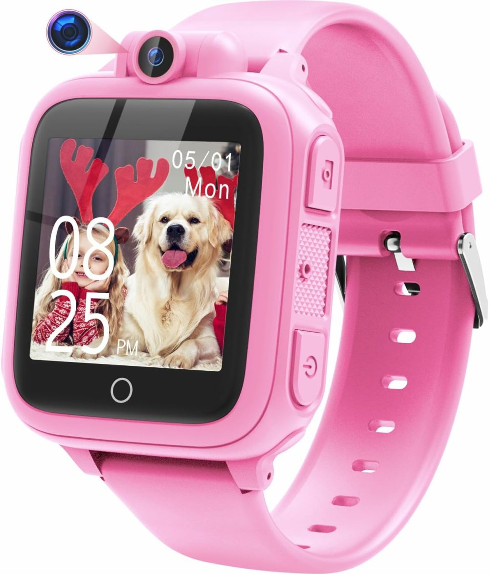 Smart Watch For Kids Gift For Girls Toys Age 4-8 Birthday For Girls Kids Watch For 3 4 5 6 7 8 9 10 11 12 Year Old Girls(Pink)  |  Bead Mazes All Toys Bead Mazes