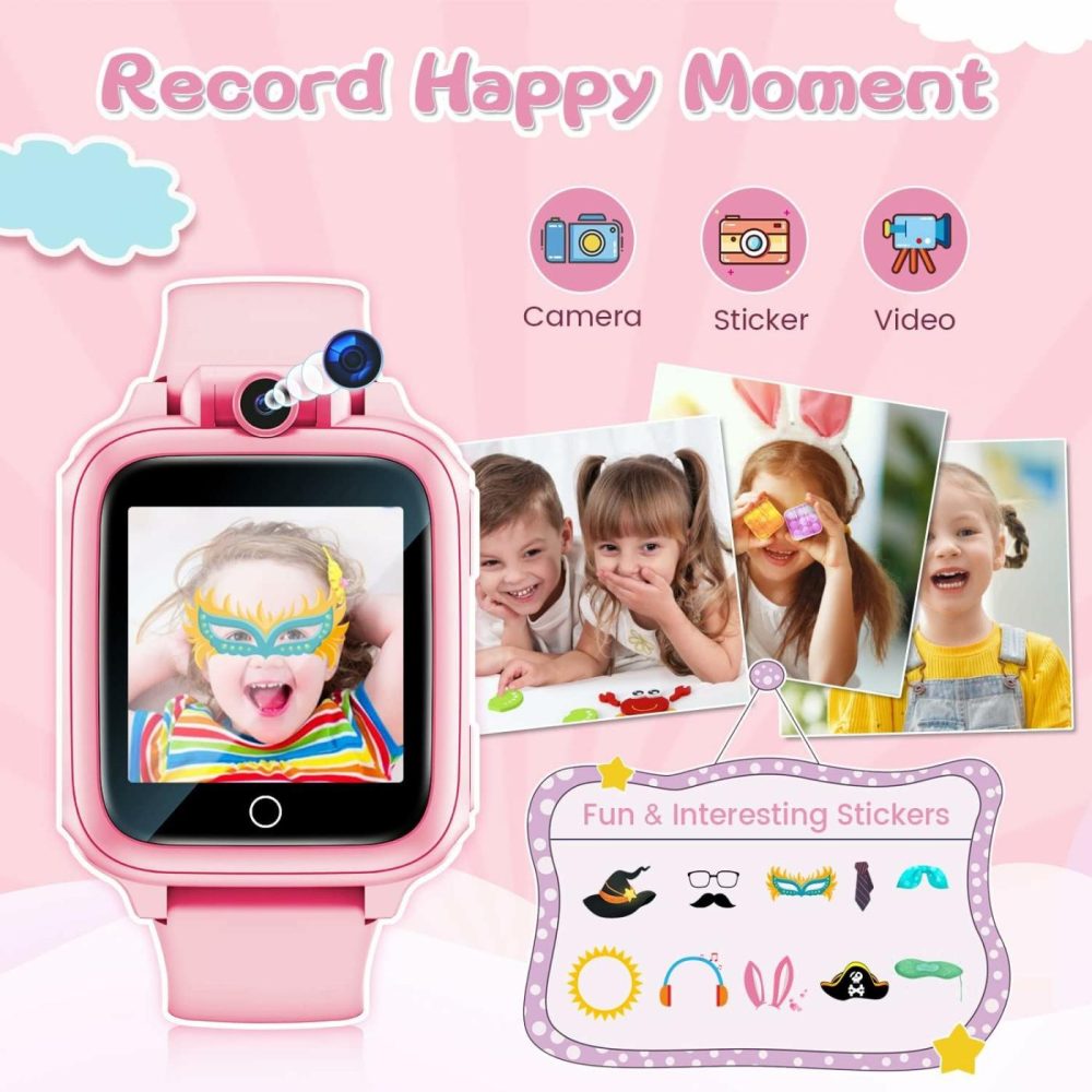 Smart Watch For Kids Gift For Girls Toys Age 4-8 Birthday For Girls Kids Watch For 3 4 5 6 7 8 9 10 11 12 Year Old Girls(Pink)  |  Bead Mazes All Toys Bead Mazes