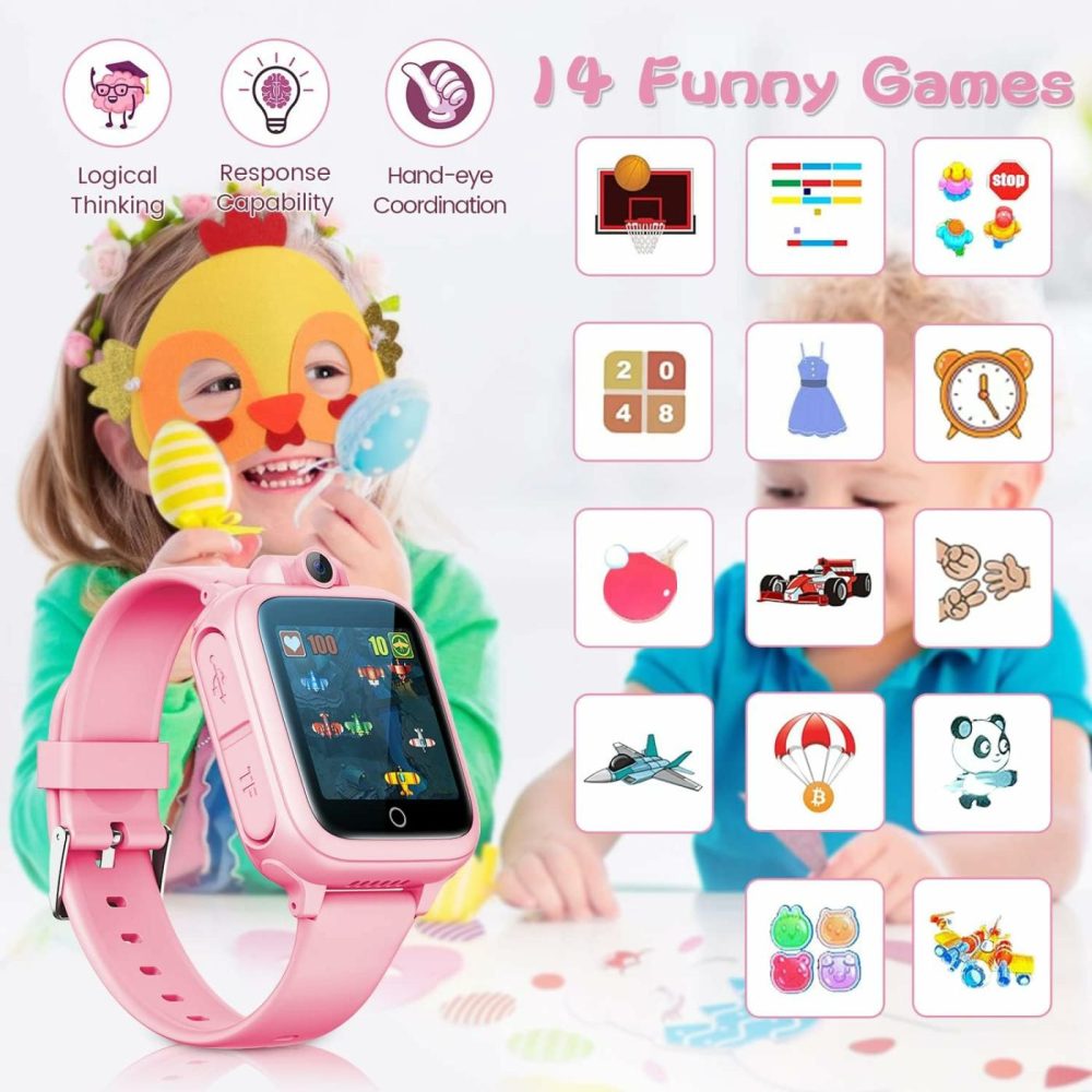 Smart Watch For Kids Gift For Girls Toys Age 4-8 Birthday For Girls Kids Watch For 3 4 5 6 7 8 9 10 11 12 Year Old Girls(Pink)  |  Bead Mazes All Toys Bead Mazes