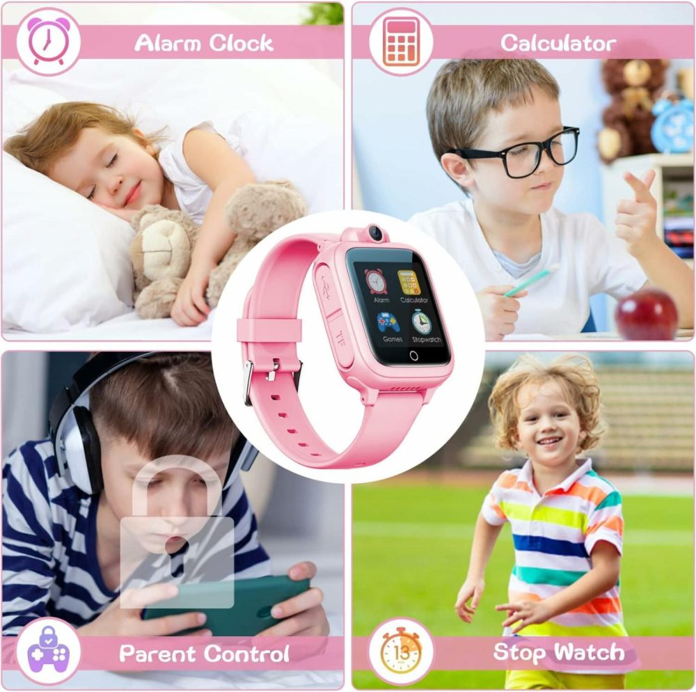 Smart Watch For Kids Gift For Girls Toys Age 4-8 Birthday For Girls Kids Watch For 3 4 5 6 7 8 9 10 11 12 Year Old Girls(Pink)  |  Bead Mazes All Toys Bead Mazes