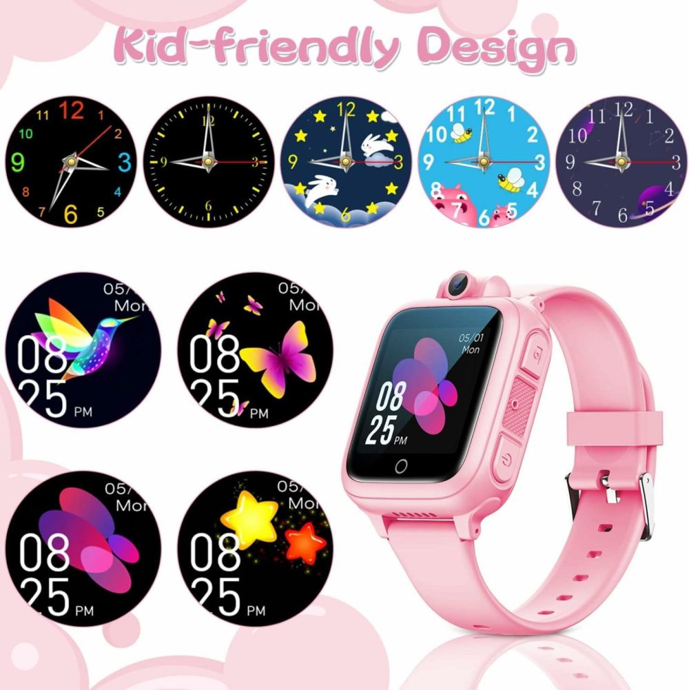 Smart Watch For Kids Gift For Girls Toys Age 4-8 Birthday For Girls Kids Watch For 3 4 5 6 7 8 9 10 11 12 Year Old Girls(Pink)  |  Bead Mazes All Toys Bead Mazes