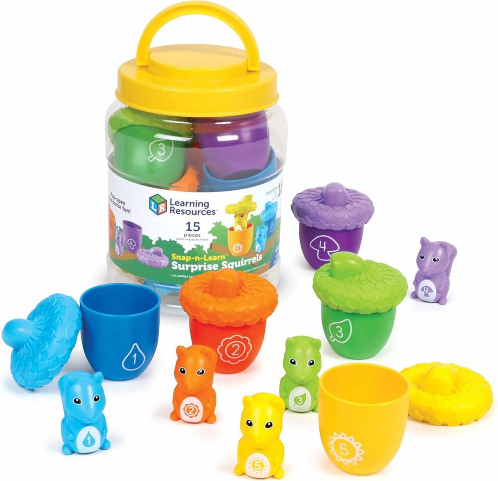 Snap-N-Learn Surprise Squirrels  15 Pieces  Ages 18 Months+  Fine Motor Skills Toys  Colors And Numbers Recognition  Learning & Education Toys  Baby And Toddler Toys  |  Sorting & Stacking Toys All Toys Sorting & Stacking Toys