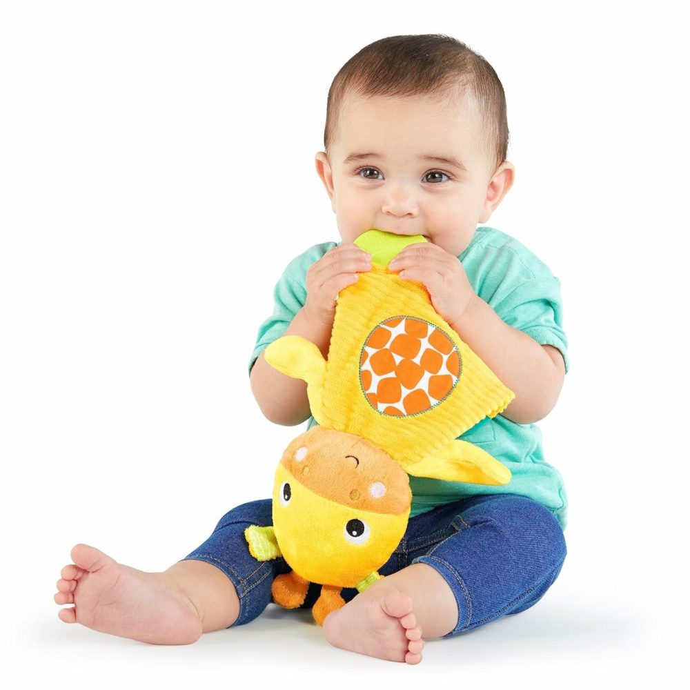 Snuggle & Teethe Bpa-Free Crinkle Teething Plush Baby Toy – Giraffe  |  Teethers All Toys Teethers