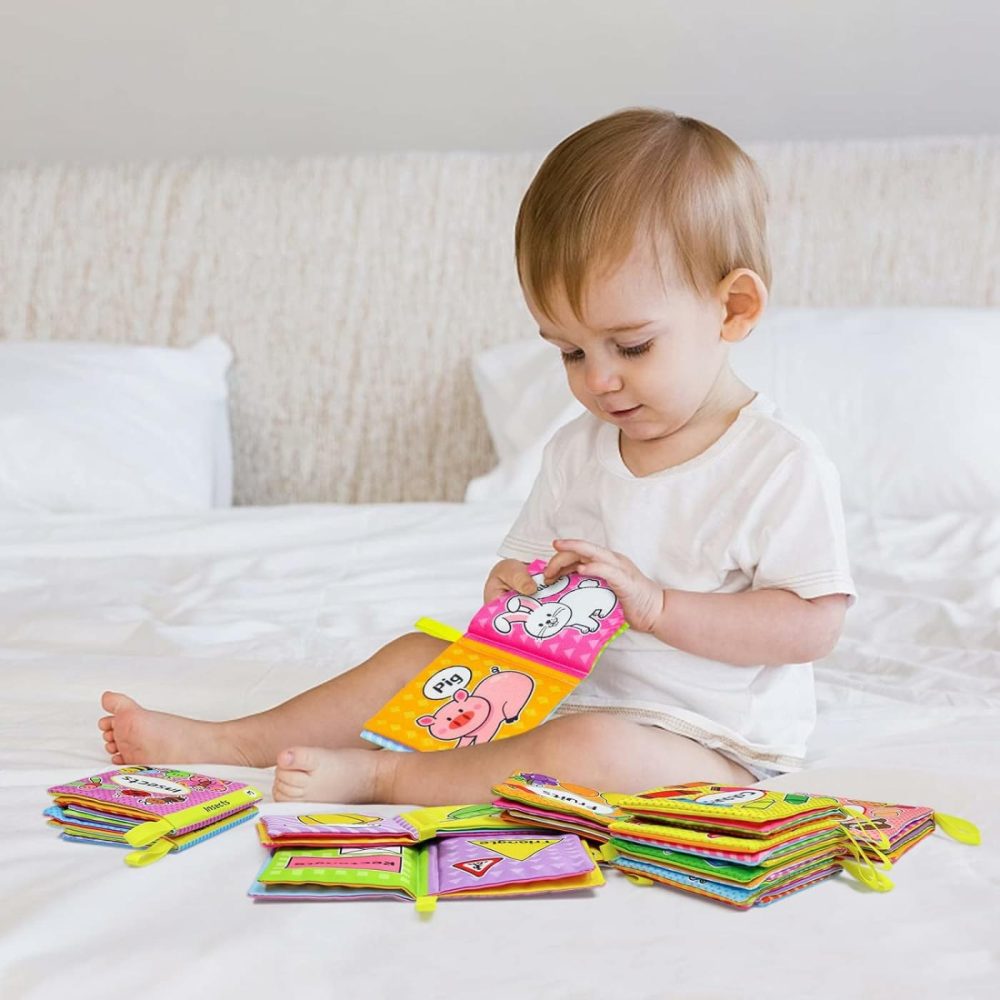 Soft Baby Books 12Pcs Soft Cloth Books Bath Books Crinkle Washable Non-Toxic Early Education Preschool Learning Toy For Newborns Babies Infants Toddlers Kids  |  Bath Toys All Toys Bath Toys