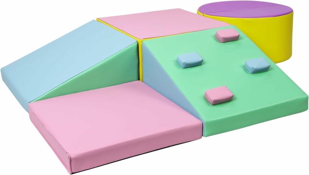 Soft Climbing Indoor Set  Foam Climbing Blocks For Toddlers And Preschoolers – Climbing  Crawling And Sliding Activity Play Set  5Pcs  |  Indoor Climbers & Play Structures All Toys Indoor Climbers & Play Structures