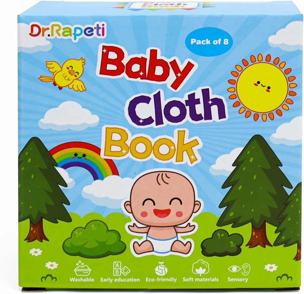 Soft Cloth Books Baby Books Bath Books 8-Pack For Baby Infant Toddler Kid Crinkle Washable Chewable Non-Toxic Early Educational Preschool Learning Giftable  |  Bath Toys All Toys Bath Toys