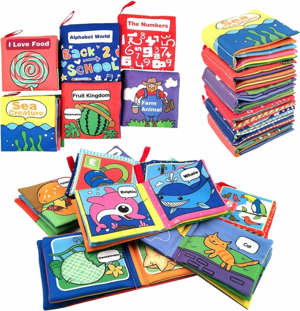 Soft Cloth Books For Baby  Toddler And Infant – Let’s Learn Together  Educational Toy For Boy & Girl  Shower Gift For Baby  Pack Of 6  |  Baby & Toddler Toys All Toys Baby & Toddler Toys