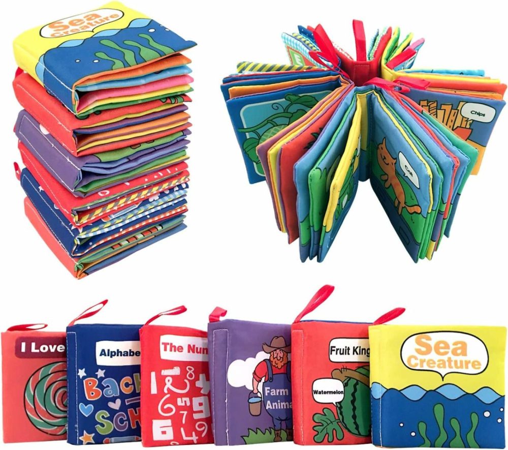 Soft Cloth Books For Baby  Toddler And Infant – Let’s Learn Together  Educational Toy For Boy & Girl  Shower Gift For Baby  Pack Of 6  |  Baby & Toddler Toys All Toys Baby & Toddler Toys