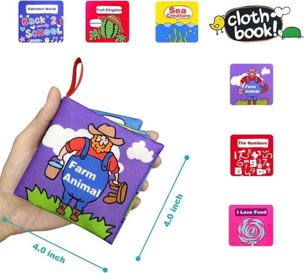 Soft Cloth Books For Baby  Toddler And Infant – Let’s Learn Together  Educational Toy For Boy & Girl  Shower Gift For Baby  Pack Of 6  |  Baby & Toddler Toys All Toys Baby & Toddler Toys