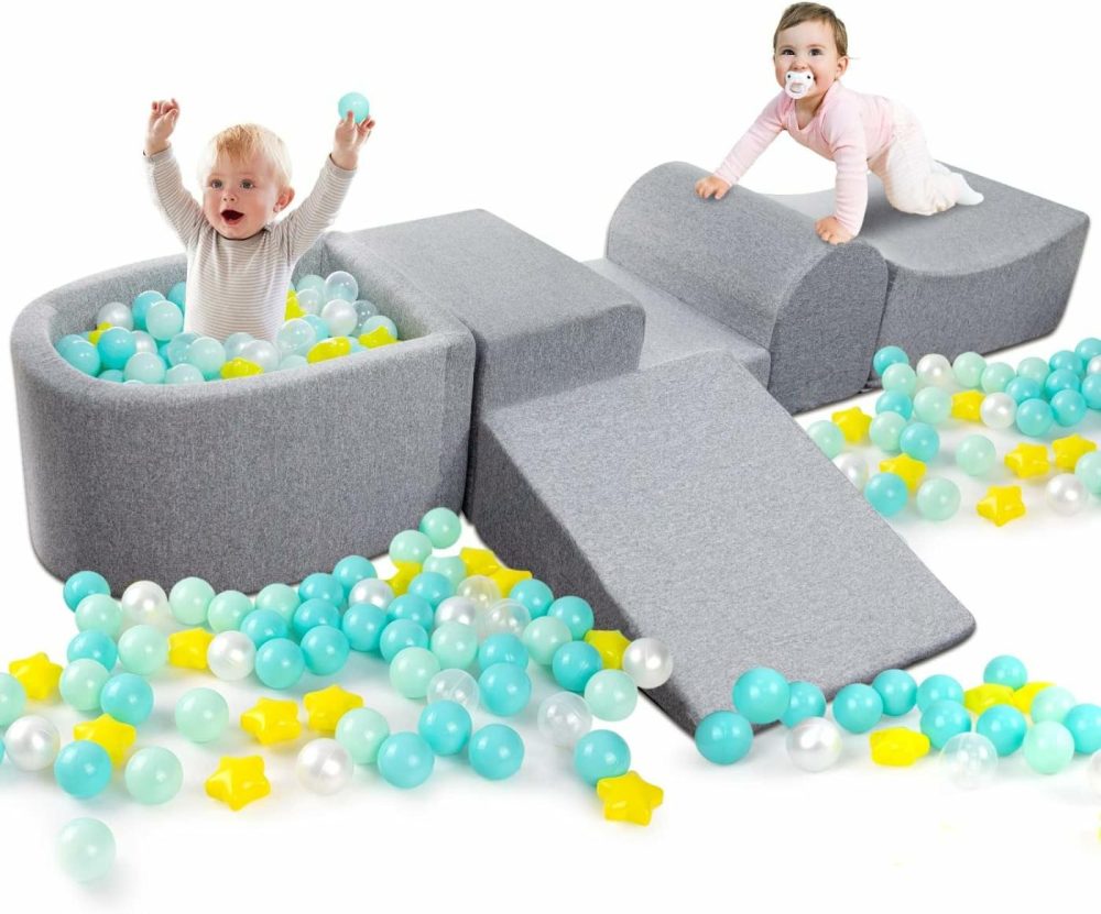 Soft Foam Climbing Blocks And Ball Pit For Toddlers – For Indoor Crawling  Sliding And Play  |  Indoor Climbers & Play Structures All Toys Indoor Climbers & Play Structures