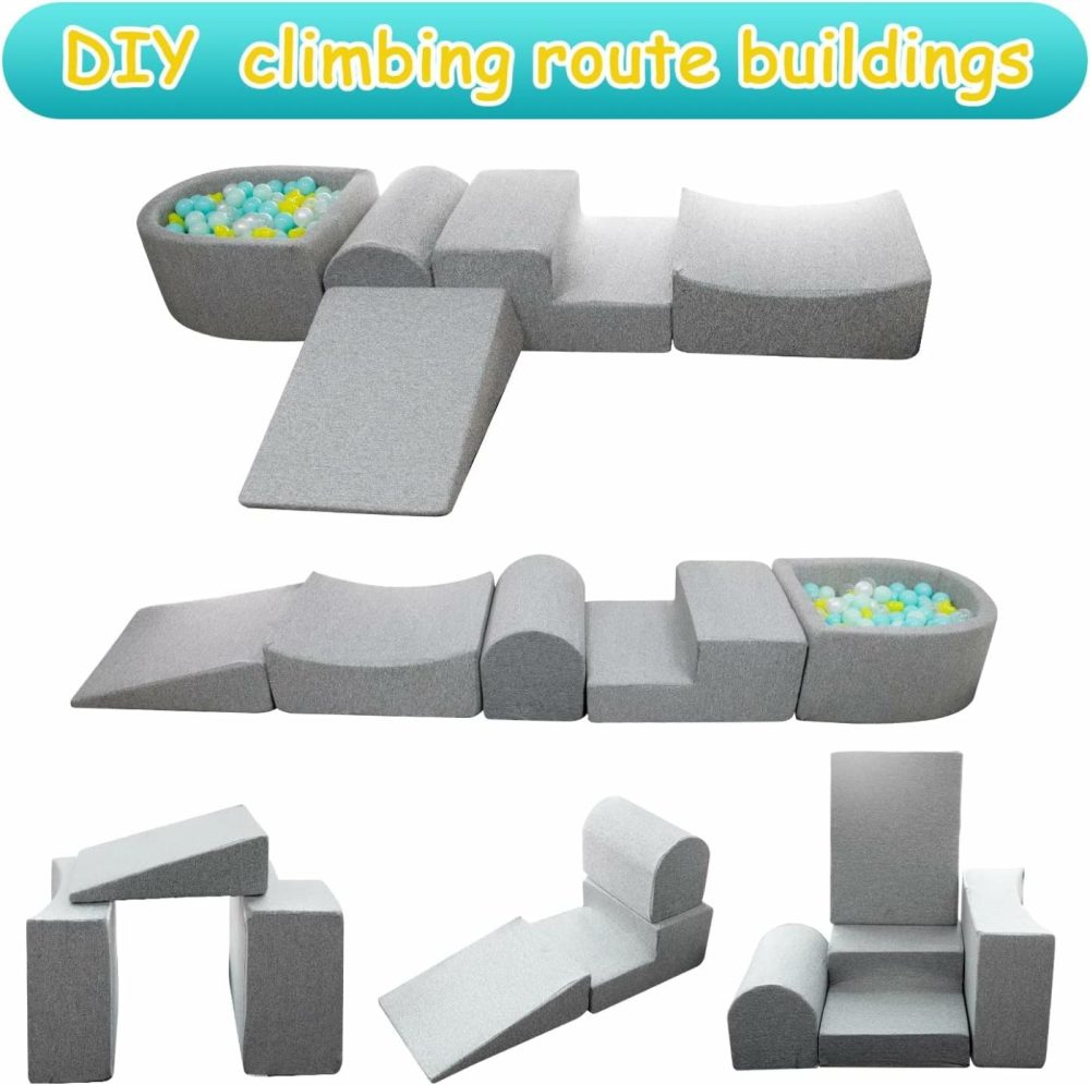 Soft Foam Climbing Blocks And Ball Pit For Toddlers – For Indoor Crawling  Sliding And Play  |  Indoor Climbers & Play Structures All Toys Indoor Climbers & Play Structures