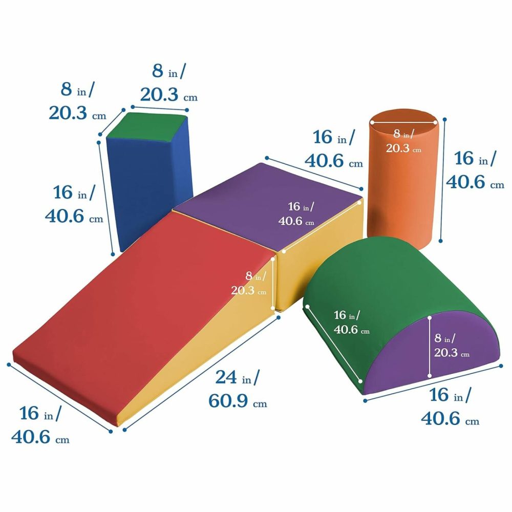 Softzone Climb And Crawl Playset  Building Blocks  Assorted  5-Piece  |  Indoor Climbers & Play Structures All Toys Assorted