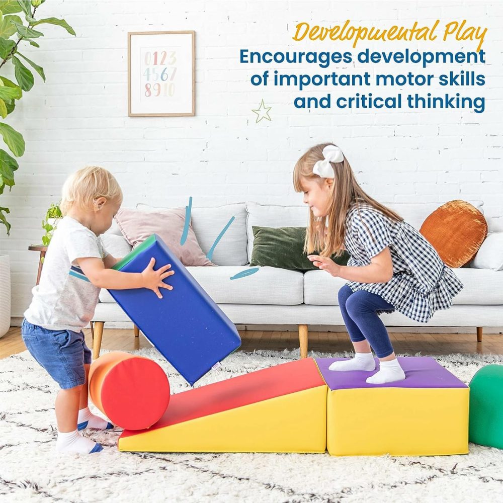 Softzone Climb And Crawl Playset  Building Blocks  Assorted  5-Piece  |  Indoor Climbers & Play Structures All Toys Assorted