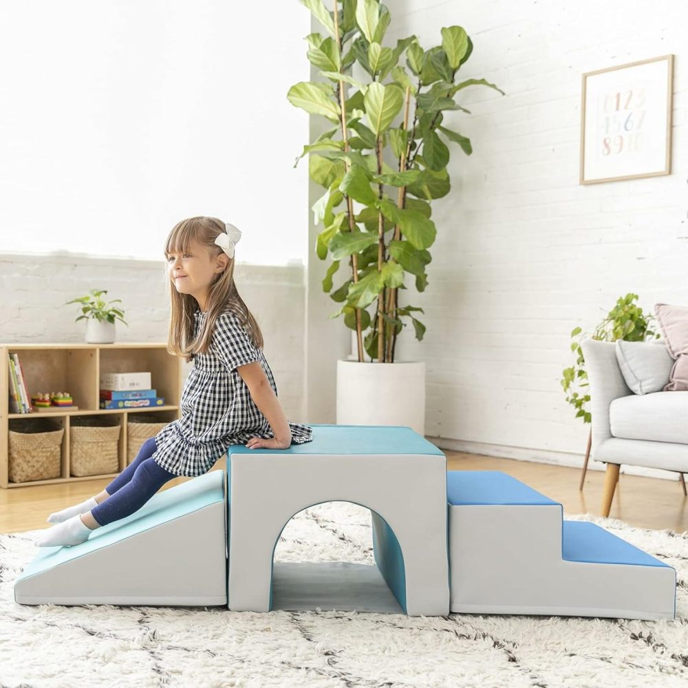 Softzone Single Tunnel Climber  Toddler Playset  Contemporary  3-Piece  |  Indoor Climbers & Play Structures All Toys Contemporary