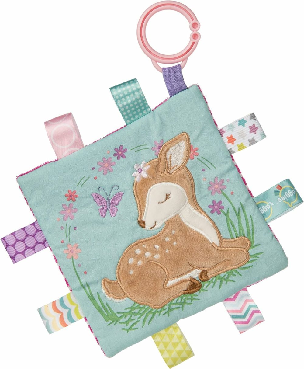 Soothing Sensory Crinkle Me Toy With Baby Paper And Squeaker  Flora Fawn  6.5 X 6.5-Inches  |  Rattles & Plush Rings All Toys Rattles & Plush Rings