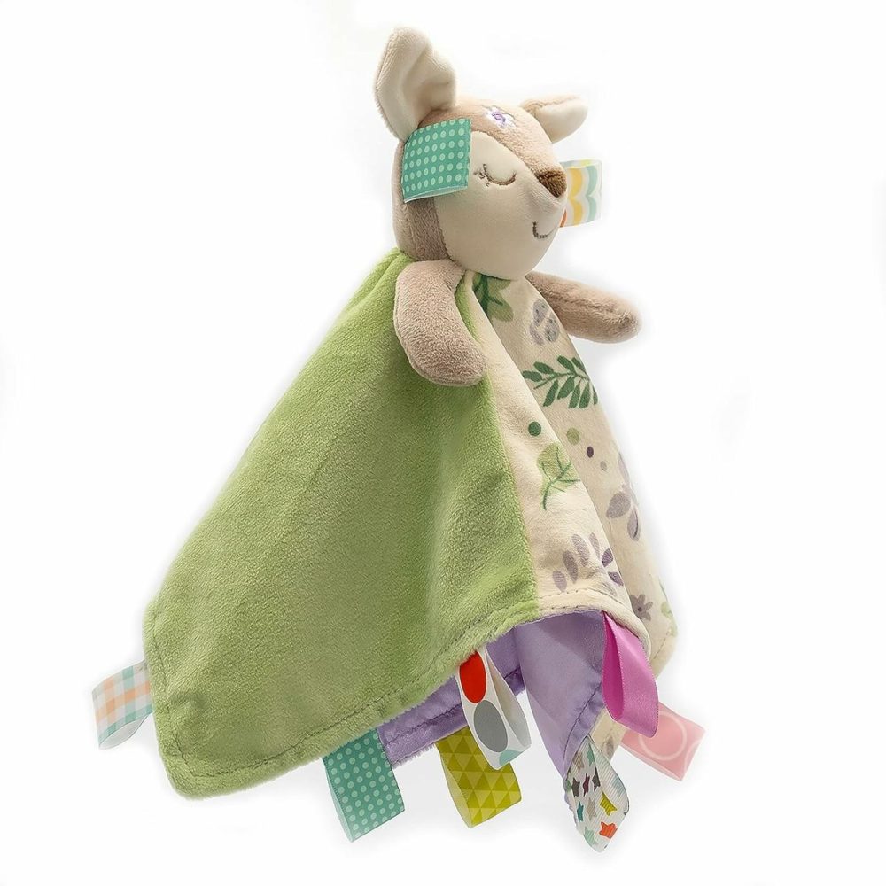 Soothing Sensory Stuffed Animal Security Blanket  Flora Fawn  13 X 13-Inches  |  Rattles & Plush Rings All Toys Flora Fawn