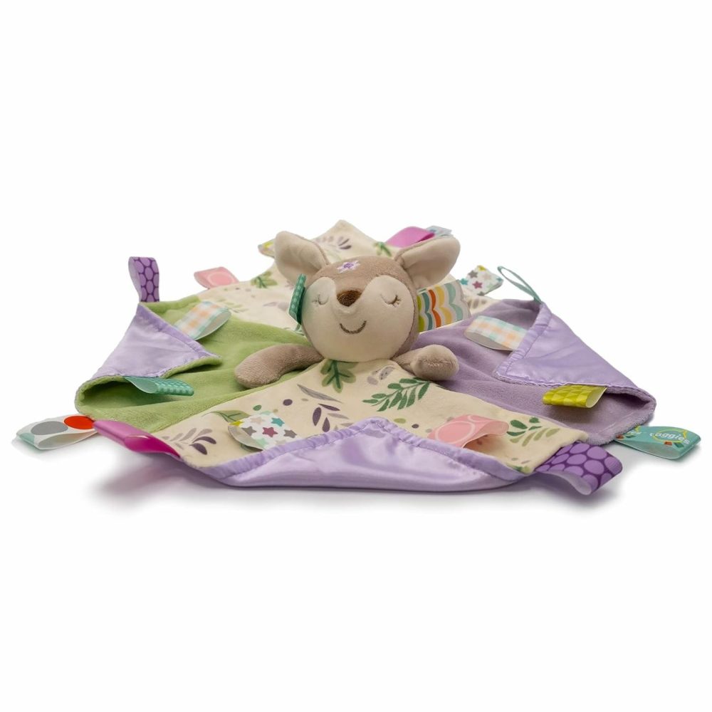 Soothing Sensory Stuffed Animal Security Blanket  Flora Fawn  13 X 13-Inches  |  Rattles & Plush Rings All Toys Flora Fawn