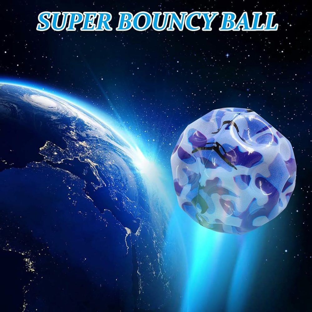 Space Ball  Extreme High Bouncing Ball Bouncy Balls For Kids Rubber Bounce Ball Improve Hand-Eye Sensory Coordination Sport Training Ball For Indoor Outdoor Play (4 Pcs)  |  Balls All Toys Balls