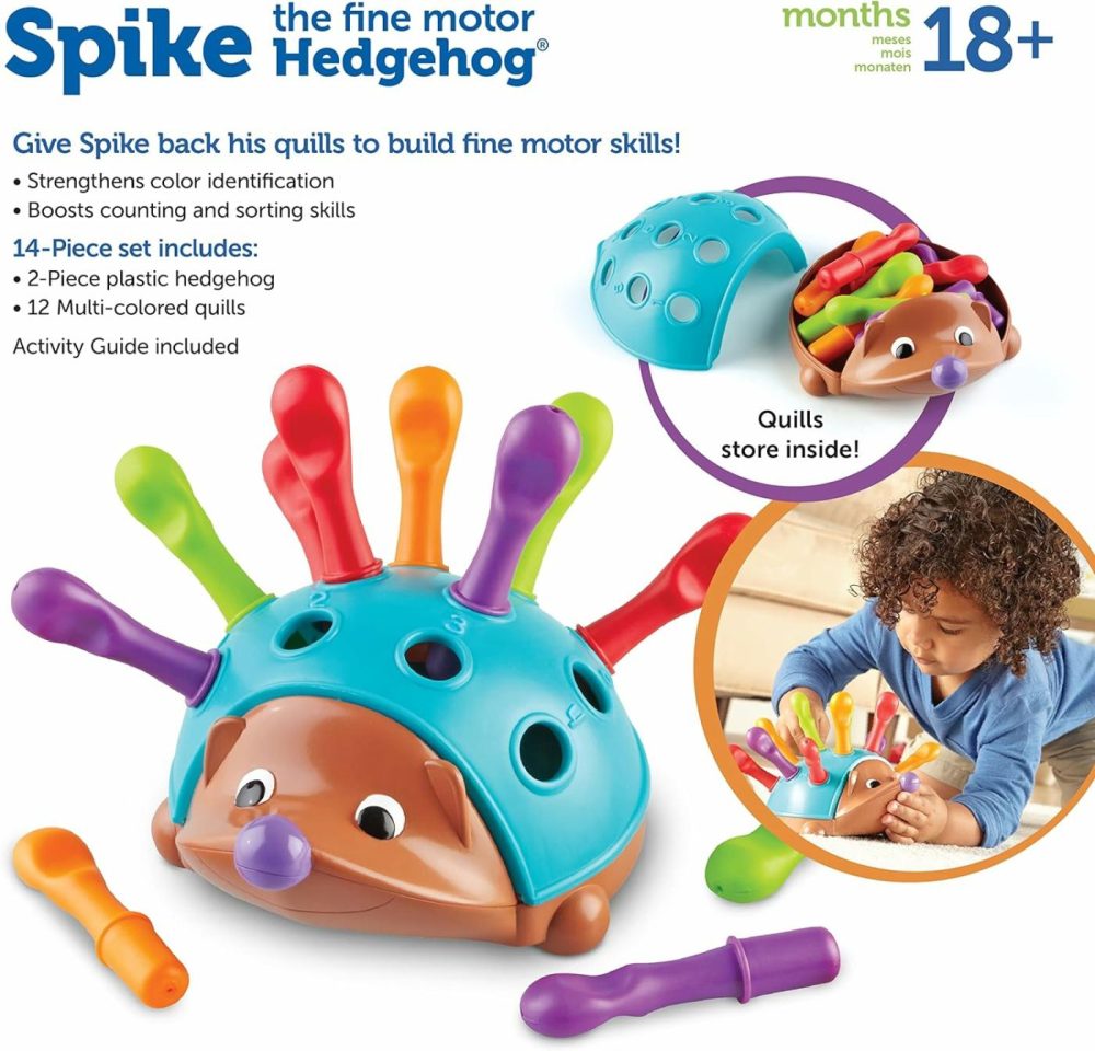 Spike The Fine Motor Hedgehog – Toddler Learning Toys  Fine Motor And Sensory Toys For Kids Ages 18+ Months  Montessori Toys  |  Sorting & Stacking Toys All Toys Sorting & Stacking Toys