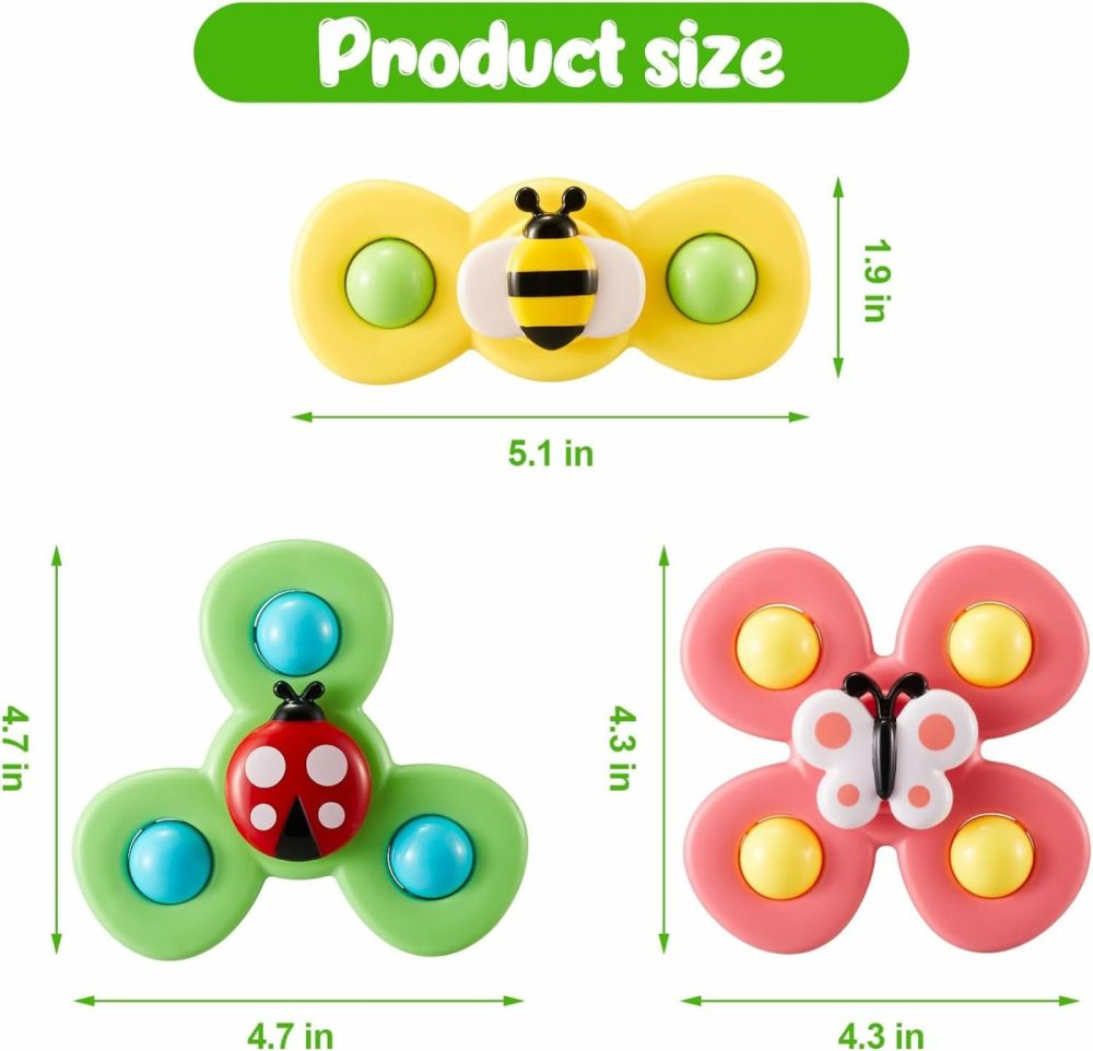 Spinner Toys For Babies Suction Spinners Baby|Suction Cup Spinning Toys For Toddlers 1-3|Toys For 1 Year Old Boy Baby Bath Toys For Kids Ages 1-3  |  Bath Toys All Toys Bath Toys