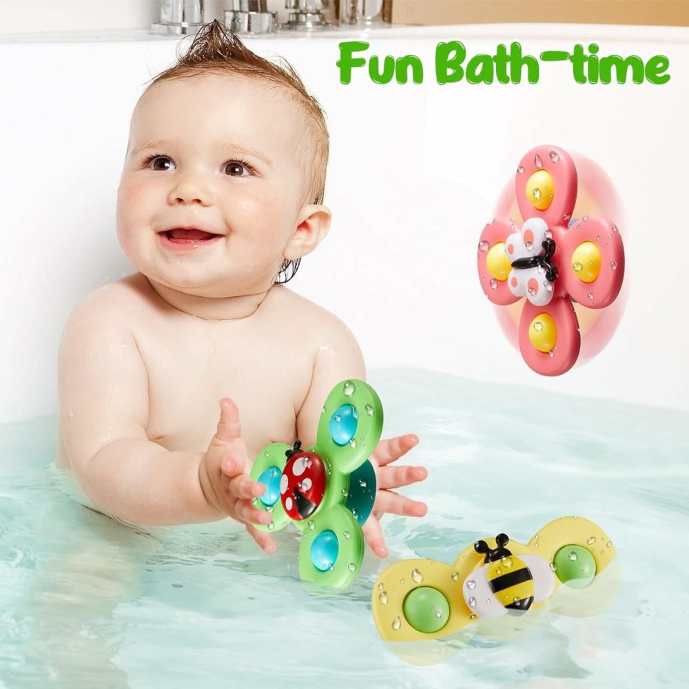 Spinner Toys For Babies Suction Spinners Baby|Suction Cup Spinning Toys For Toddlers 1-3|Toys For 1 Year Old Boy Baby Bath Toys For Kids Ages 1-3  |  Bath Toys All Toys Bath Toys