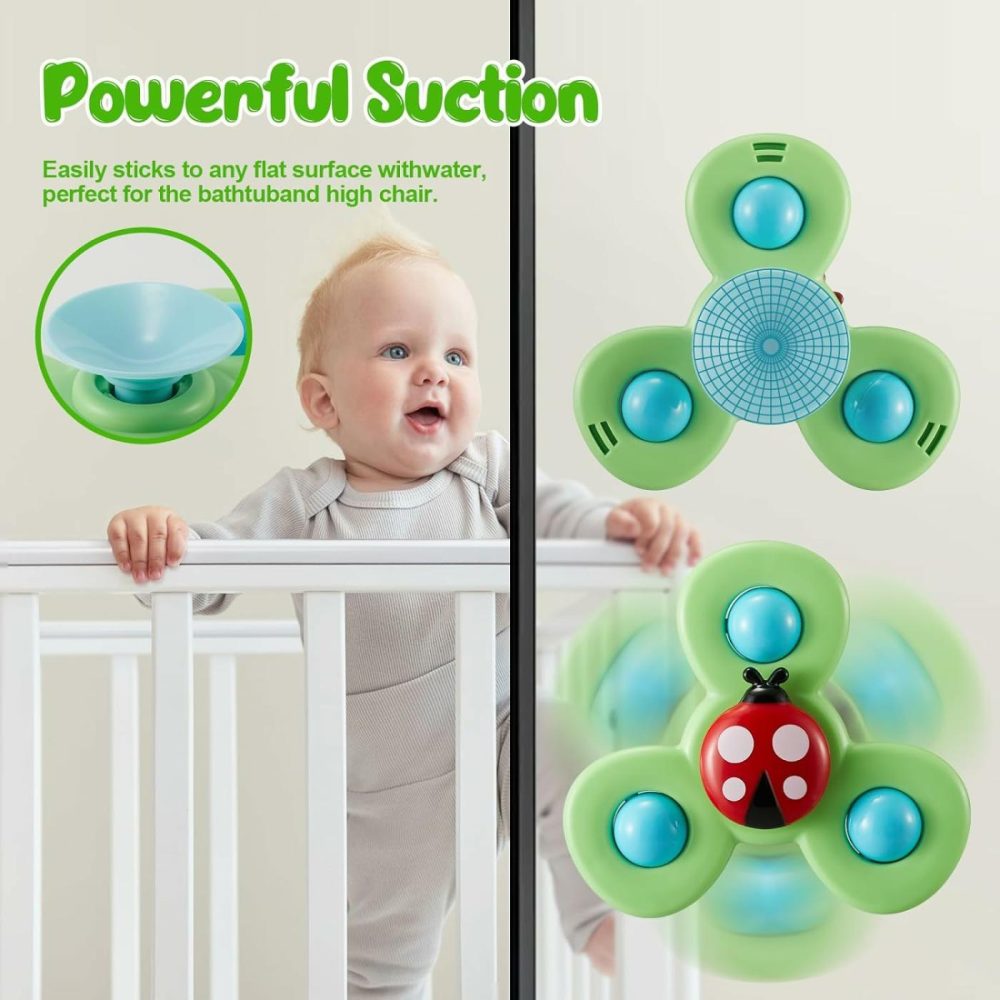 Spinner Toys For Babies Suction Spinners Baby|Suction Cup Spinning Toys For Toddlers 1-3|Toys For 1 Year Old Boy Baby Bath Toys For Kids Ages 1-3  |  Bath Toys All Toys Bath Toys