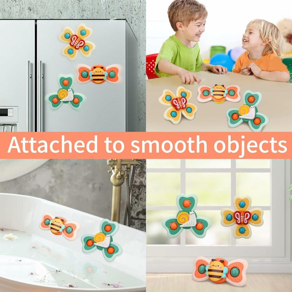 Spinning Sensory Learning Toys For Toddlers 1-3  Baby 6-12-18 Months Suction Cup Spinner Toy,Baby Bathtub Bath Toys  Birthday Gifts For 1 Year Old And 2 Year Old Boys And Girls  |  Bath Toys All Toys Bath Toys