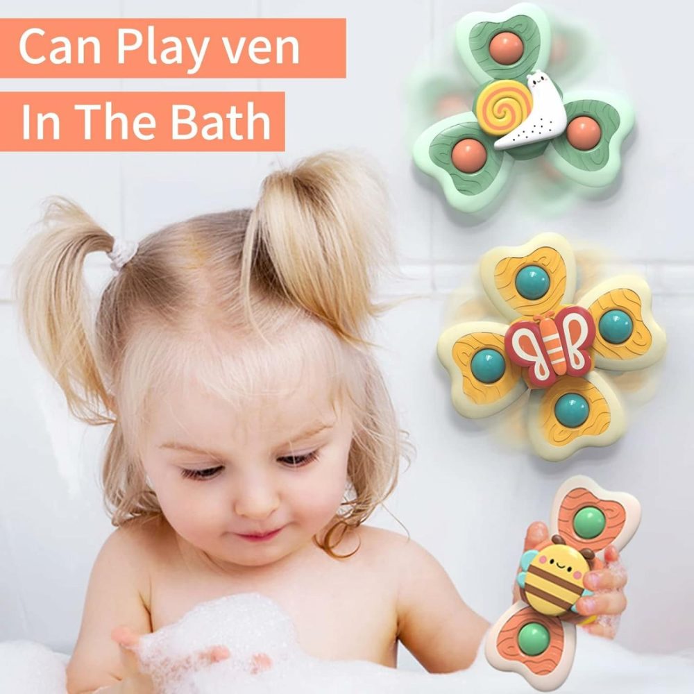 Spinning Sensory Learning Toys For Toddlers 1-3  Baby 6-12-18 Months Suction Cup Spinner Toy,Baby Bathtub Bath Toys  Birthday Gifts For 1 Year Old And 2 Year Old Boys And Girls  |  Bath Toys All Toys Bath Toys