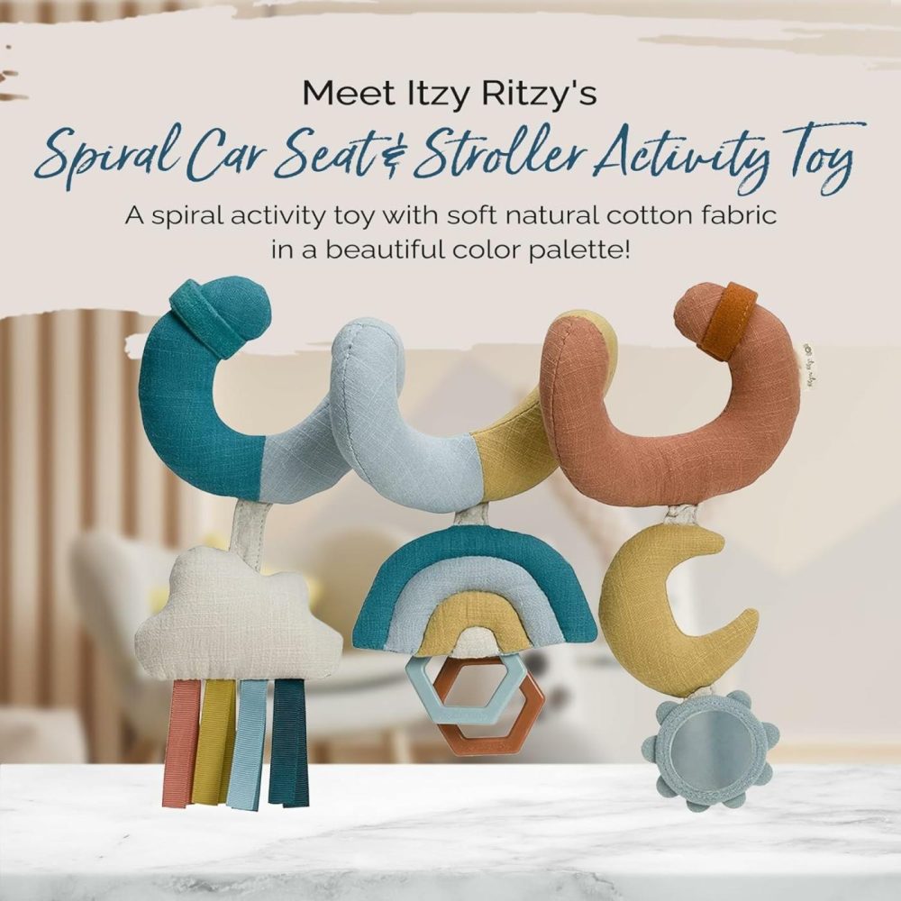 Spiral Car Seat & Stroller Activity Toy – Stroller & Car Seat Toys For Ages 0 Months And Up – Hanging Toys Include Clinking Rings  Mirror And Textured Ribbons (Rainbow)  |  Car Seat & Stroller Toys All Toys Car Seat & Stroller Toys