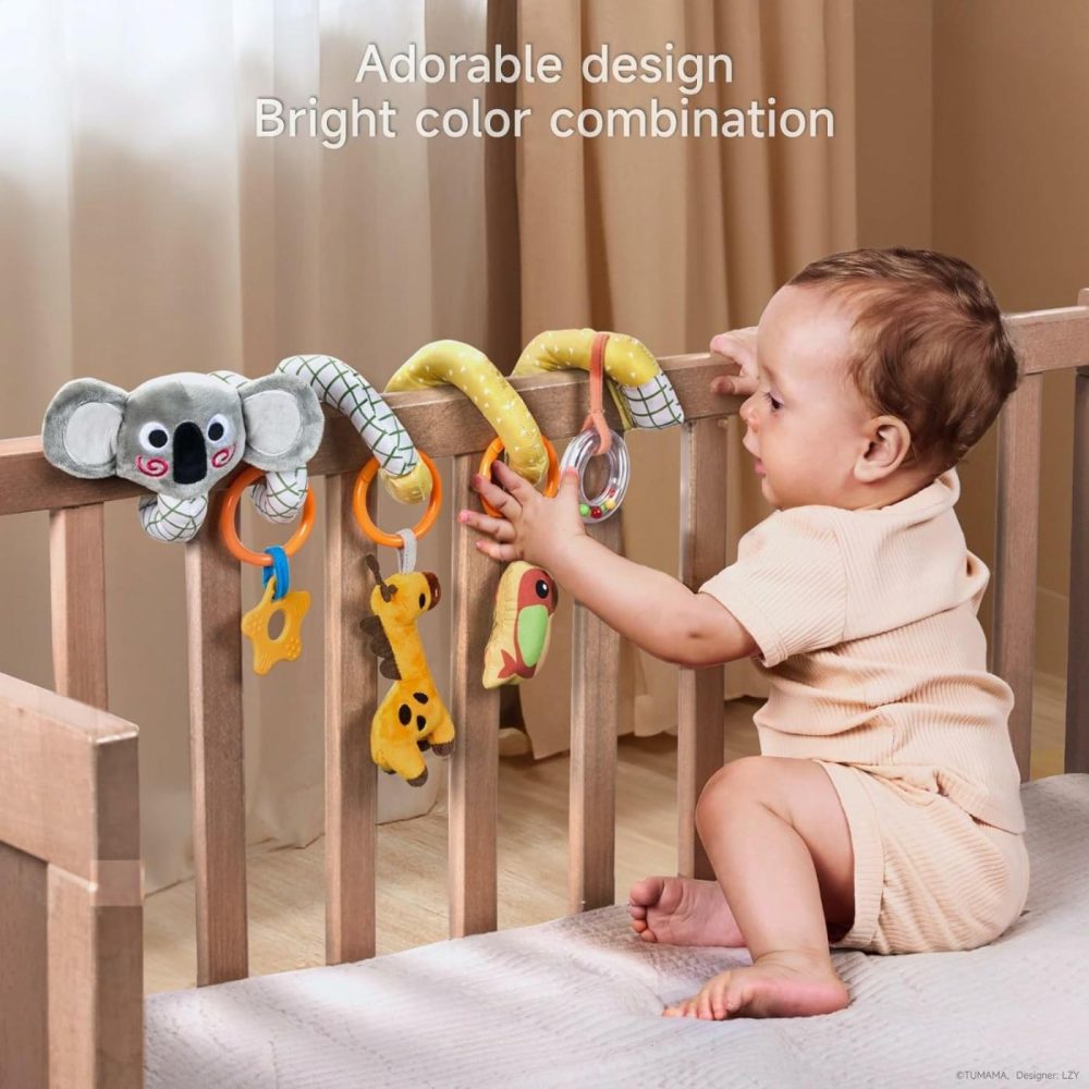 Spiral Car Seat Toys Baby Toys For 0 3 6 9 12 Months  Infant Stroller Toy Newborn Hanging Toys With Rattle  Teether  |  Car Seat & Stroller Toys All Toys Car Seat & Stroller Toys