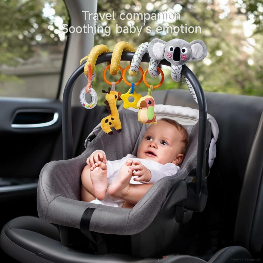 Spiral Car Seat Toys Baby Toys For 0 3 6 9 12 Months  Infant Stroller Toy Newborn Hanging Toys With Rattle  Teether  |  Car Seat & Stroller Toys All Toys Car Seat & Stroller Toys