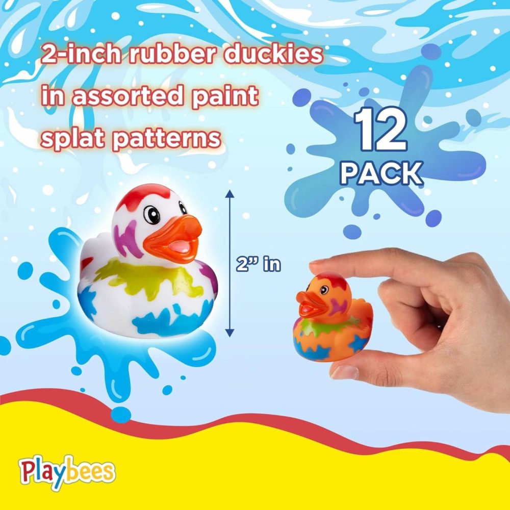 Splat Jeep Ducks For Ducking – 12 Pack – Duck Duck Jeep Rubber Ducks For Mini Baby Stocking Stuffers  Stress Relief  Bath Toy  Christmas Duck Toys  |  Bath Toys All Toys Bath Toys