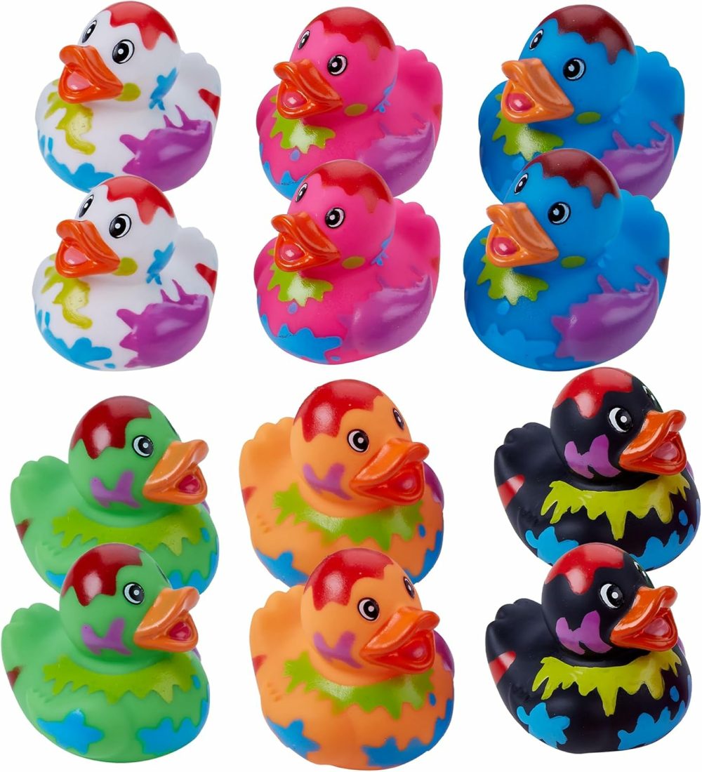 Splat Jeep Ducks For Ducking – 12 Pack – Duck Duck Jeep Rubber Ducks For Mini Baby Stocking Stuffers  Stress Relief  Bath Toy  Christmas Duck Toys  |  Bath Toys All Toys Bath Toys