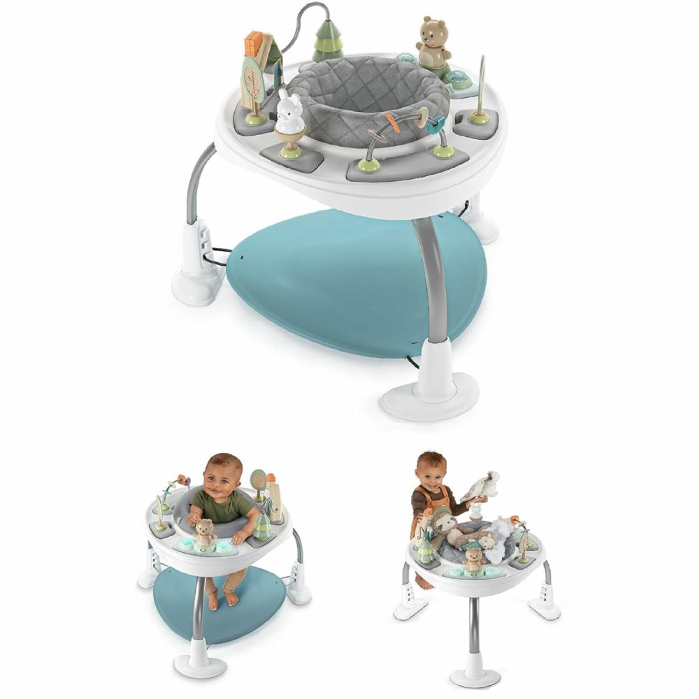 Spring & Sprout 2-In-1 Baby Activity Center Jumper And Table With Infant Toys – Ages 6 Months +  First Forest  |  Activity Centers Activity Centers Activity Centers