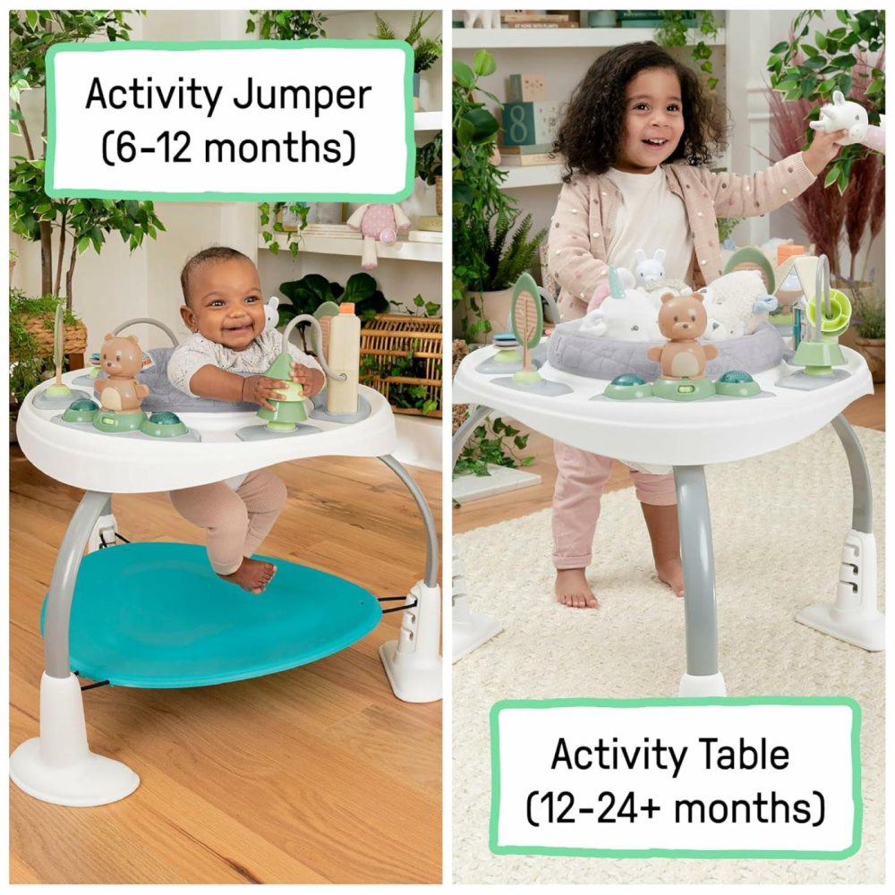 Spring & Sprout 2-In-1 Baby Activity Center Jumper And Table With Infant Toys – Ages 6 Months +  First Forest  |  Activity Centers Activity Centers Activity Centers