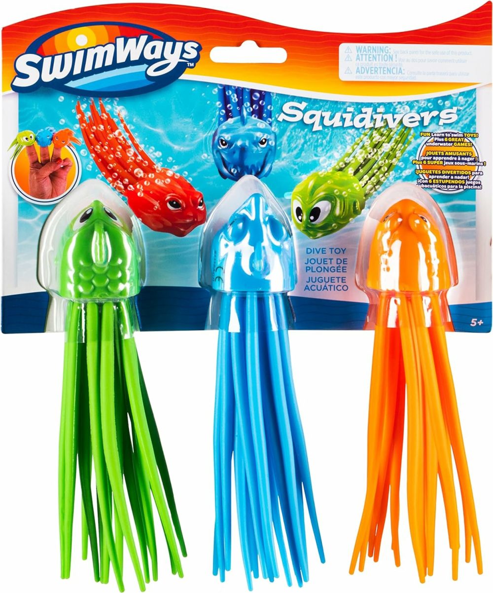 Squidivers Kids Pool Diving Toys  3 Pack  Bath Toys & Pool Party Supplies For Kids Ages 5 And Up  |  Bath Toys All Toys Bath Toys