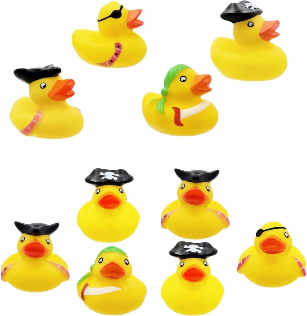 St. Patrick’s Pirate Rubber Duck Toy Duckies For Kids  Bath Birthday Projects Gifts Baby Showers Classroom Summer Beach And Pool Activity Party Favors  2″ (6-Pack)  |  Bath Toys All Toys Bath Toys