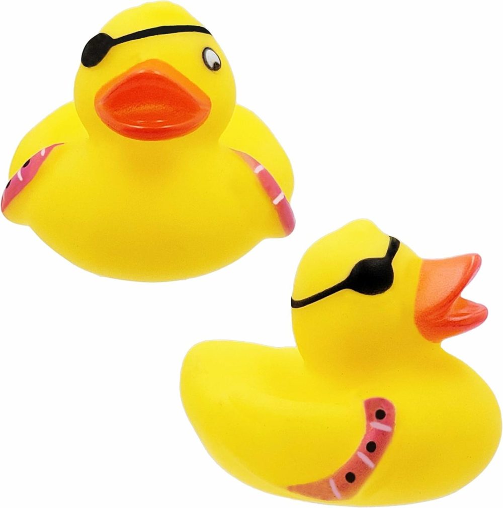 St. Patrick’s Pirate Rubber Duck Toy Duckies For Kids  Bath Birthday Projects Gifts Baby Showers Classroom Summer Beach And Pool Activity Party Favors  2″ (6-Pack)  |  Bath Toys All Toys Bath Toys