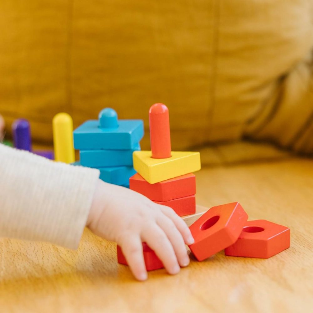 Stack And Sort Board – Wooden Educational Toy For Age 2+ Years With 15 Solid Wood Pieces  |  Sorting & Stacking Toys All Toys Sorting & Stacking Toys