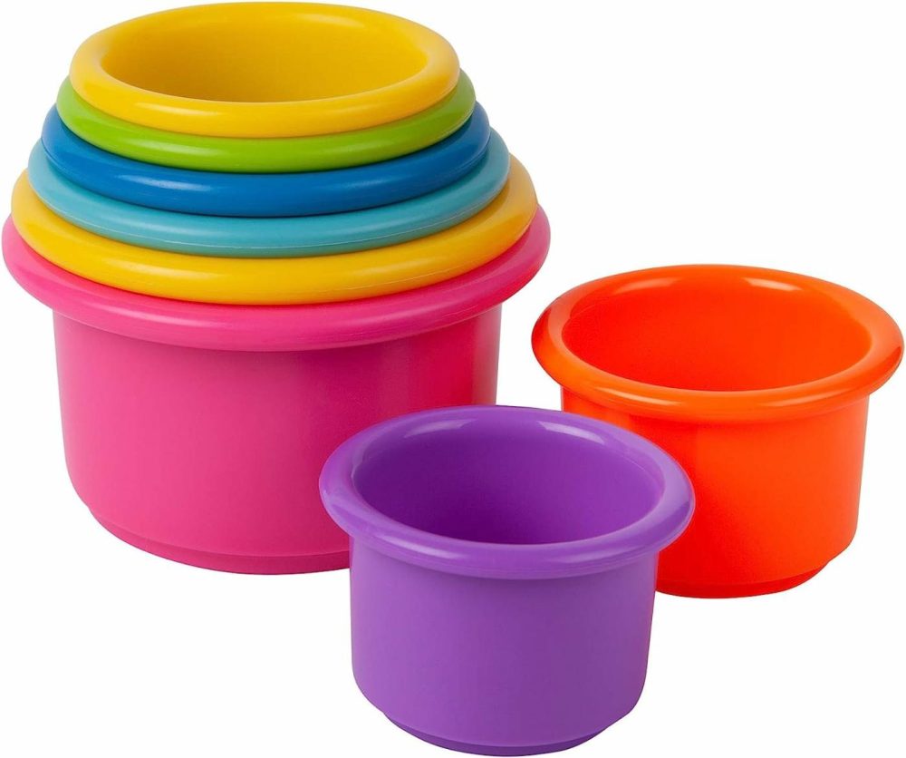 Stack & Count Stacking Cups – Colorful Baby Stacking Water Toys Set – Stackable Cups For Learning – Baby Bath Toys – Toddler Water Table Toys – 8 Count  |  Sorting & Stacking Toys All Toys Sorting & Stacking Toys