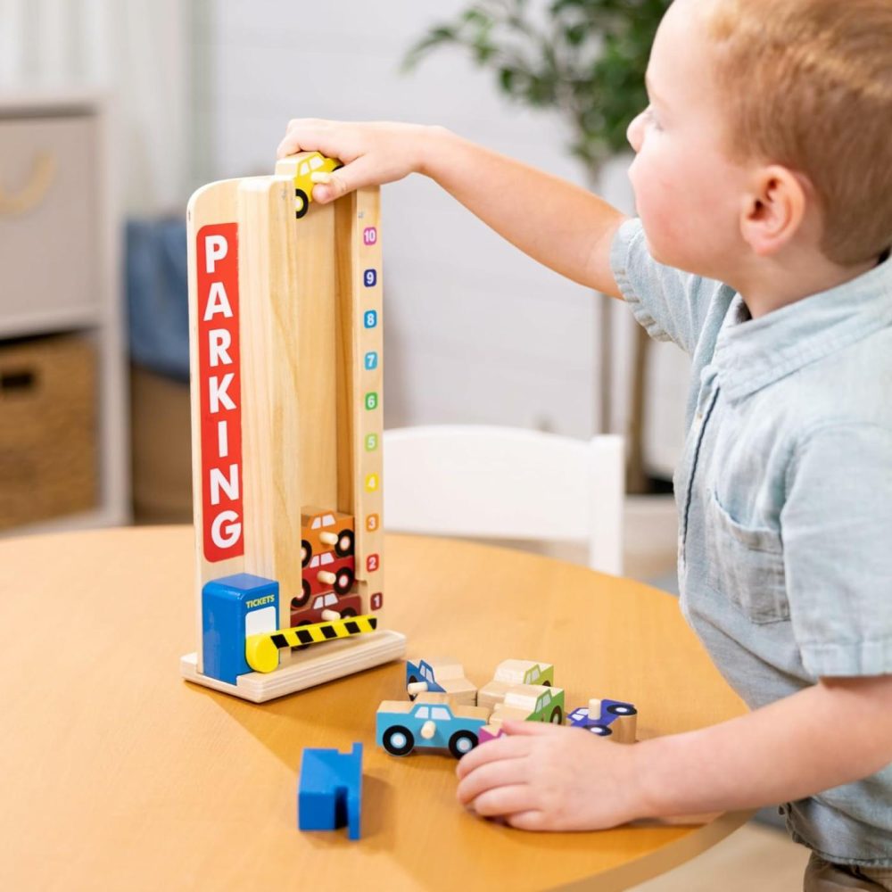 Stack & Count Wooden Parking Garage With 10 Cars  |  Sorting & Stacking Toys All Toys Sorting & Stacking Toys