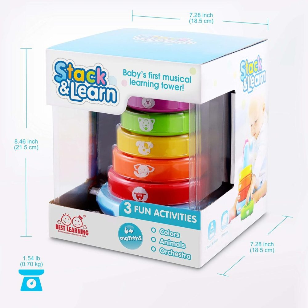 Stack & Learn – Developmental Educational Activity Stacking Toy For Infants Babies Toddlers For 6 Or 9 Month Old Baby Toys And Up | First 1 Year Boy Girl Gifts For Birthday  |  Sorting & Stacking Toys All Toys Sorting & Stacking Toys